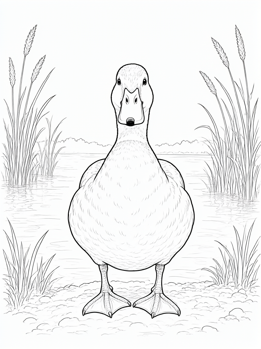 Pato: desenho para colorir