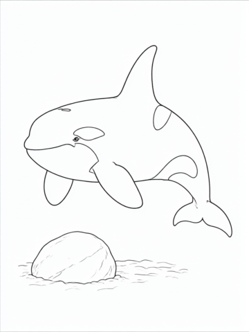 Orca: desenho para colorir