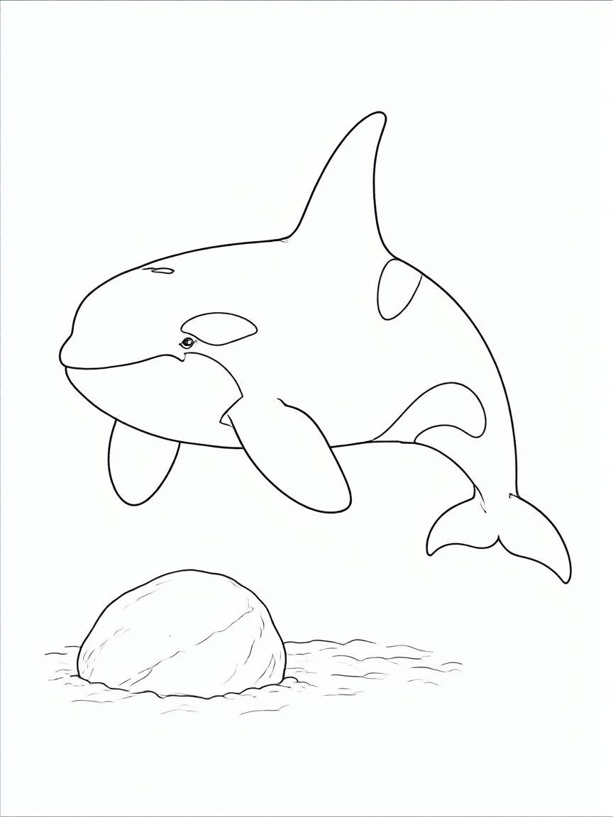 Orca: desenho para colorir