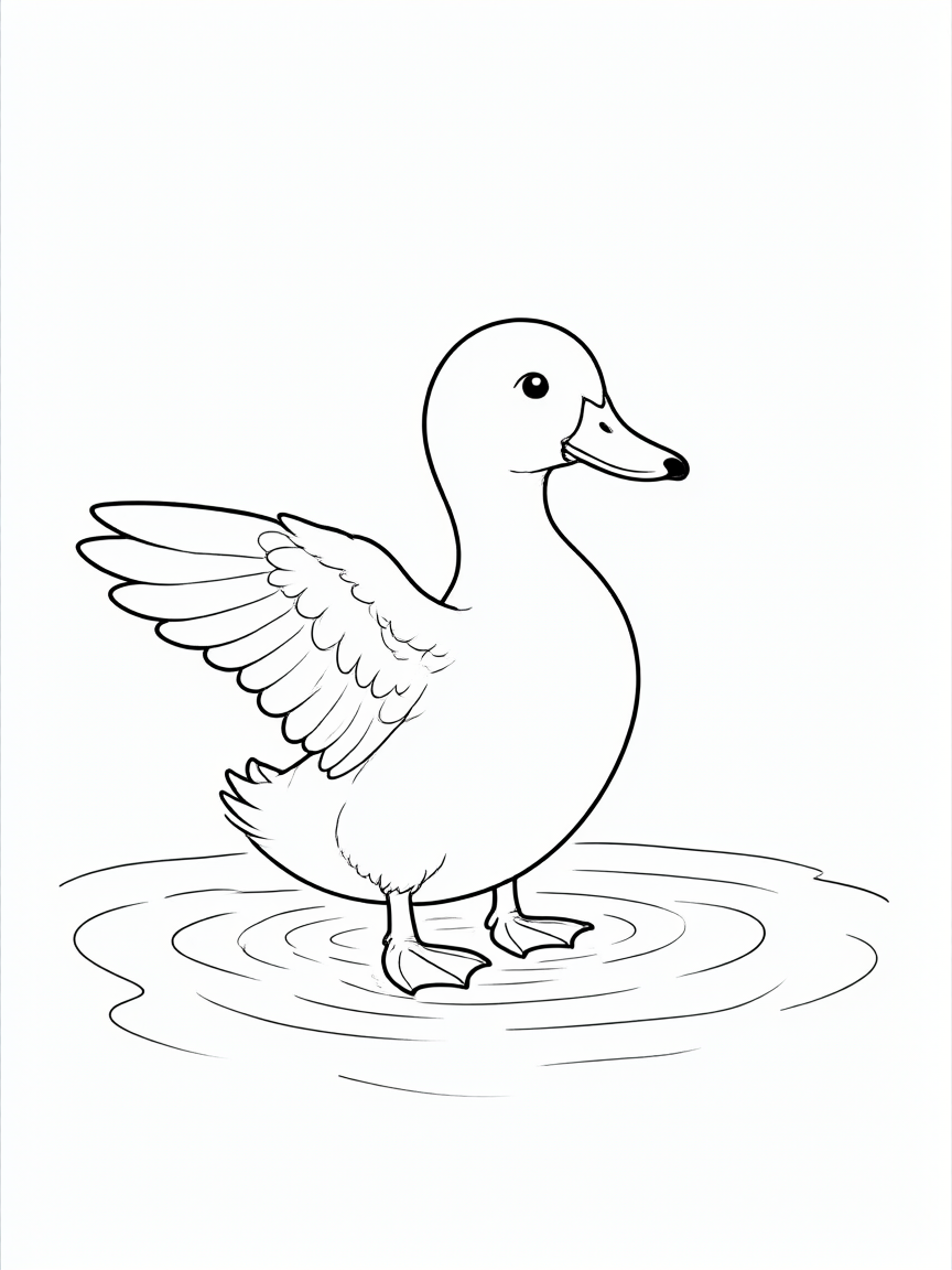 Pato: desenho para colorir