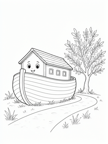 Arca: desenho para colorir