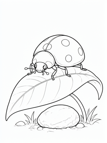 Joaninha: desenho para colorir