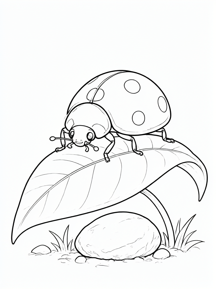 Joaninha: desenho para colorir