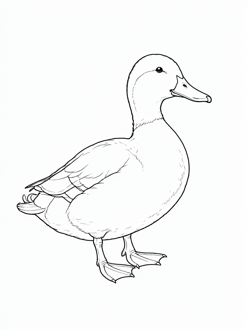 Pato desenho para colorir