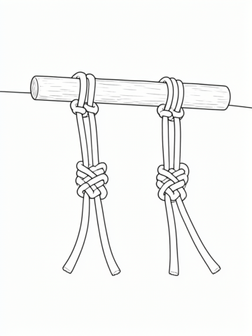 Macramê: desenho para colorir
