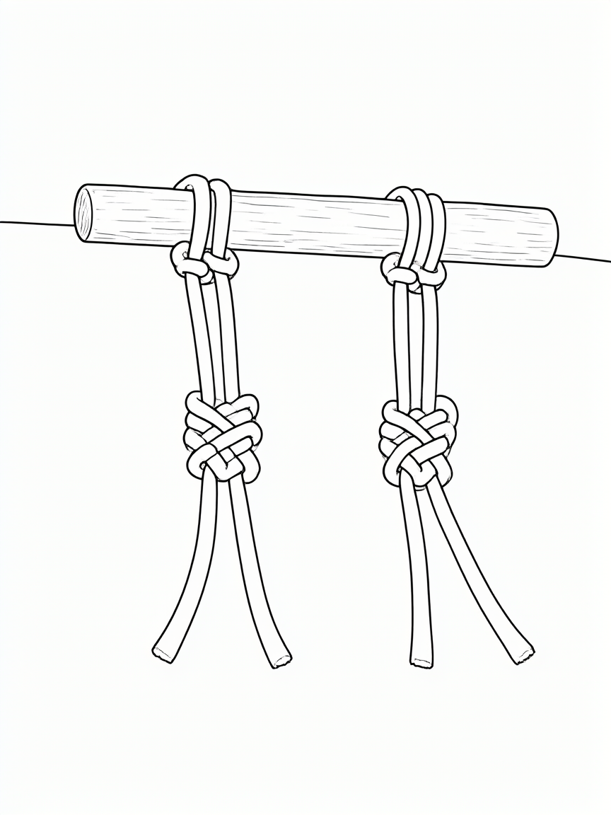 Macramê: desenho para colorir